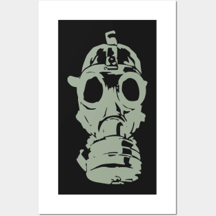 Vintage Gas Mask -- Green Edition Posters and Art